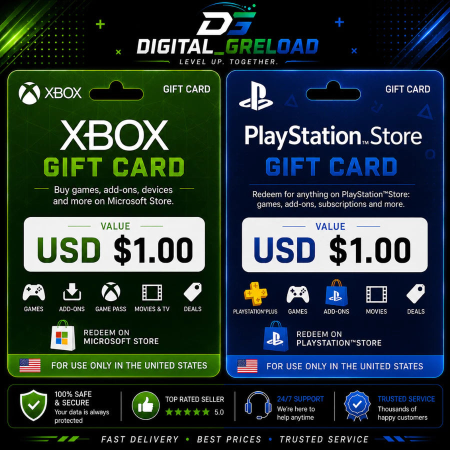 PlayStation Store & Xbox PlayStation Store Gift Card (US) – $1 USD Digital Code