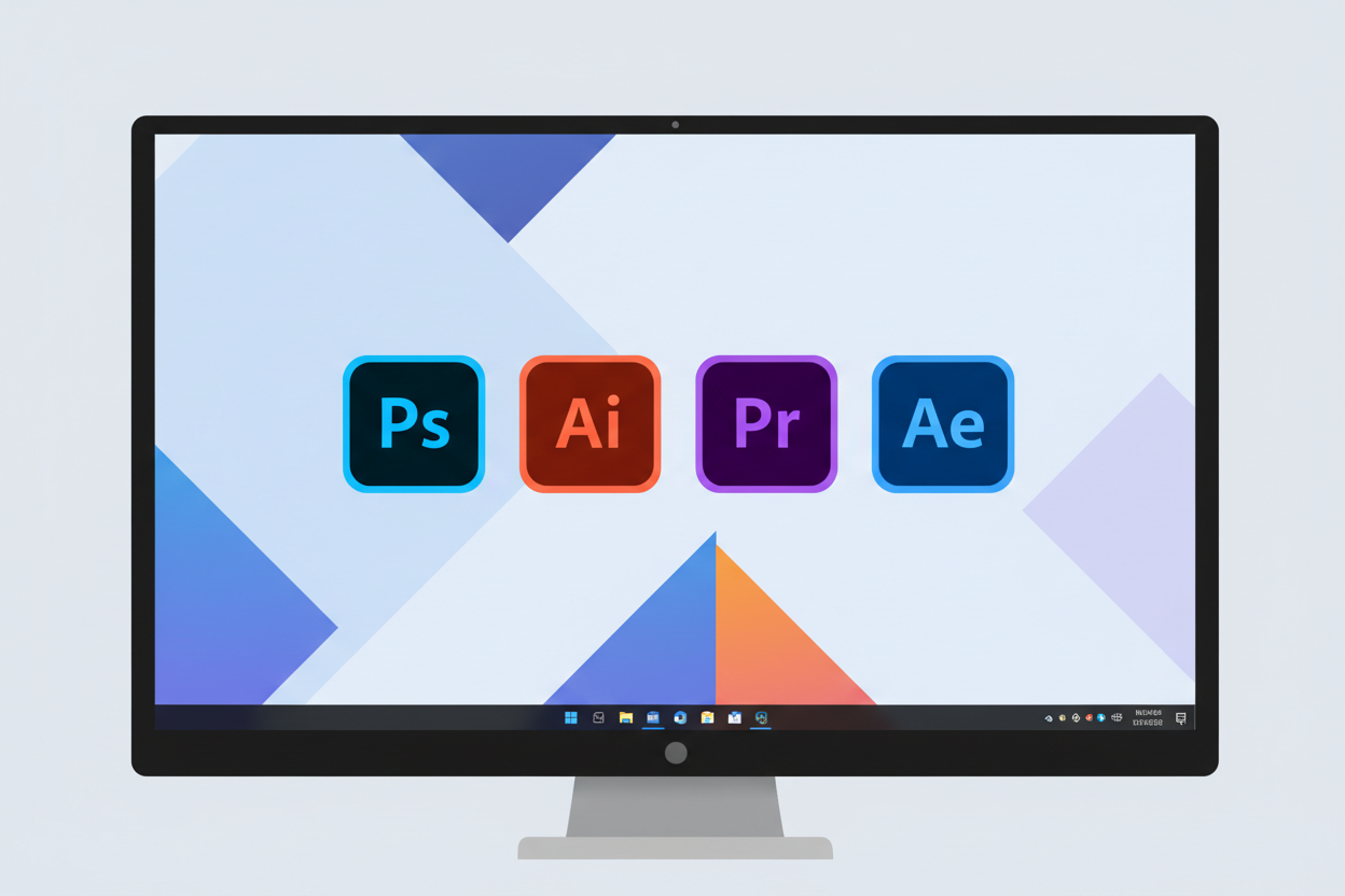 PS AI Photoshop Illustrator 2026 Windows 10 11 macOS 10-26 Latest Version Lifetime Use Fast Delivery