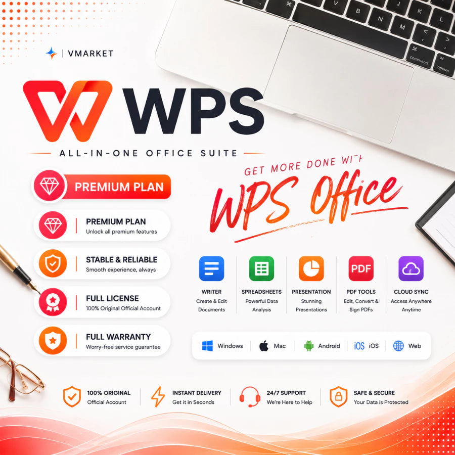 WPS Office Pro Premium | PC & Mobile | Instant Delivery | Shared Account