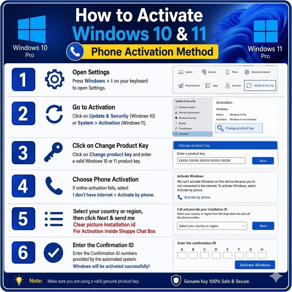 Windows 11 Pro Genuine Activation Key | 1 PC Digital License | Official Update Support